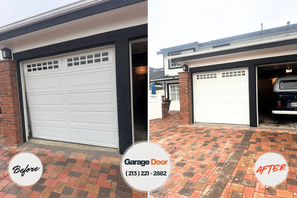 Before and after: garage door repair West Melbourne, FL